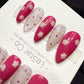 Reusable Pink Candy Bloom | Handmade Press On Gel Acrylic Nails | 4for3 Timed Offer