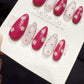 Reusable Pink Candy Bloom | Handmade Press On Gel Acrylic Nails | 4for3 Timed Offer