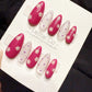 Reusable Pink Candy Bloom | Handmade Press On Gel Acrylic Nails | 4for3 Timed Offer