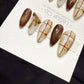 Reusable Brown Aura Chic | Handmade Press On Gel Acrylic Nails | 4for3 Timed Offer