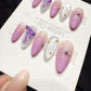 Reusable Lilac Bow Dream | Handmade Press On Gel Acrylic Nails | 4for3 Timed Offer