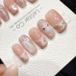 Reusable Blush Kitty Garden | Handmade Press On Gel Acrylic Nails | 4for3 Timed Offer