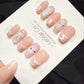 Reusable Blush Kitty Garden | Handmade Press On Gel Acrylic Nails | 4for3 Timed Offer