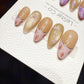 Reusable Sweet Galaxy French | Handmade Press On Gel Acrylic Nails | 4for3 Timed Offer