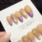 Reusable Sweet Galaxy French | Handmade Press On Gel Acrylic Nails | 4for3 Timed Offer