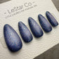Handmade Press On Cosmic Indigo Glow Gel Acrylic Nails 4for3 Timed Offer