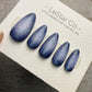 Handmade Press On Cosmic Indigo Glow Gel Acrylic Nails 4for3 Timed Offer