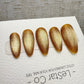 Handmade Press On Champagne Amber Cat Eye Gel Acrylic Nails 4for3 Timed Offer