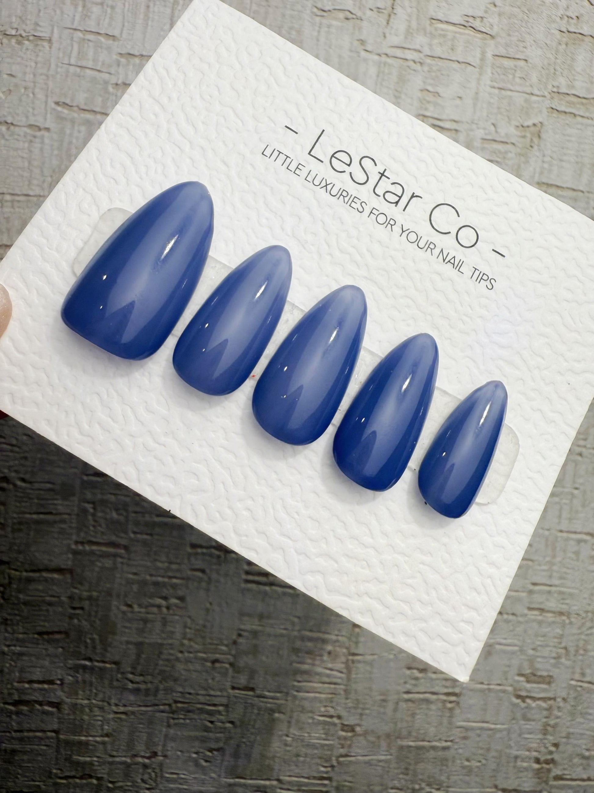 Handmade Press On Soft Ocean Mist Blue Gel Nails 4for3 Timed Offer