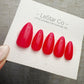 Handmade Press On Cherry Jelly Red Gel Nails 4for3 Timed Offer