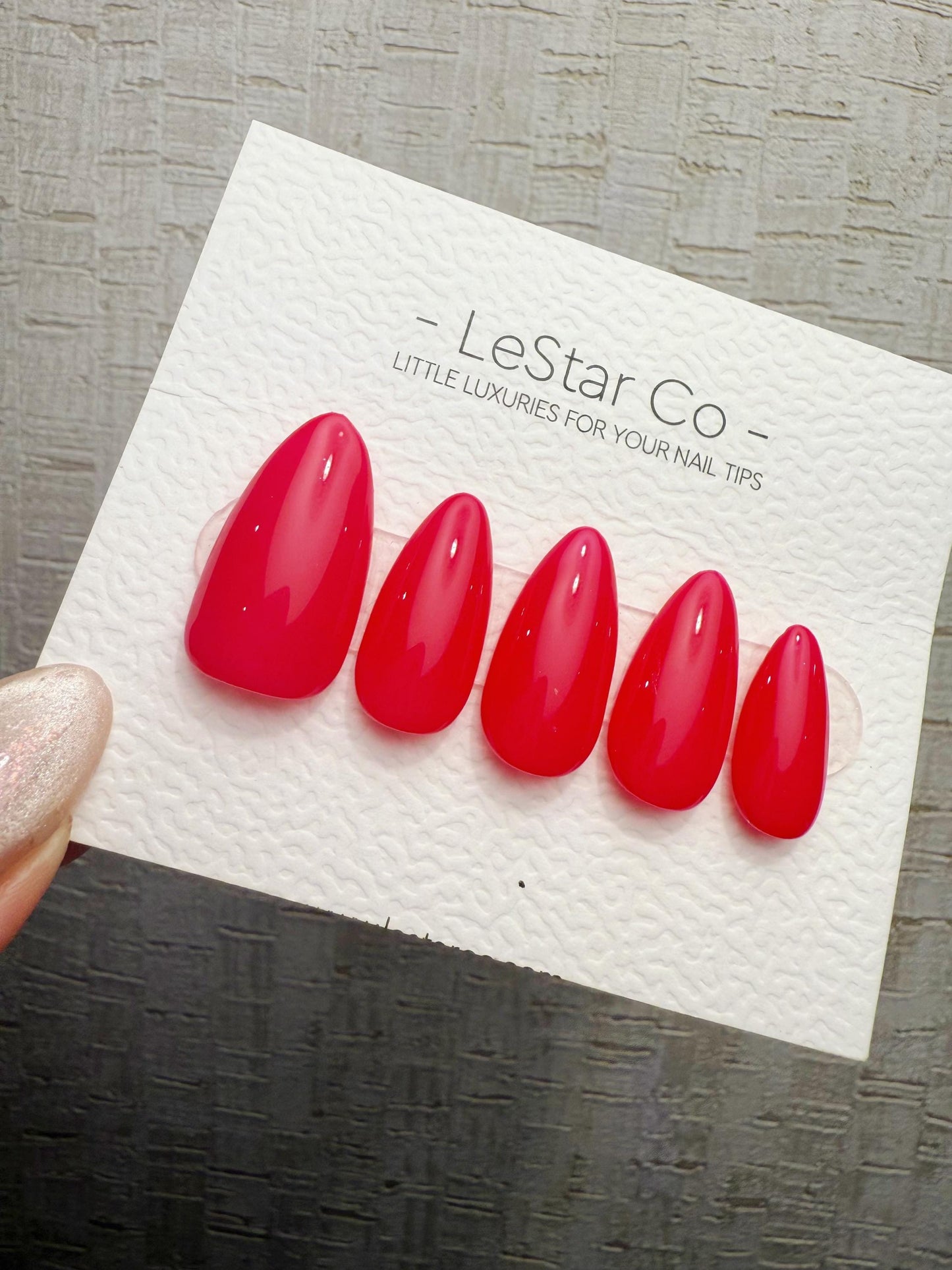 Handmade Press On Cherry Jelly Red Gel Nails 4for3 Timed Offer