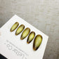 Handmade Press On Aurora Olive Cat Eye Gel Nails 4for3 Timed Offer
