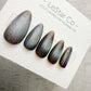 Handmade Press On Cobalt Smoke Cat Eye Gel Nails 4for3 Timed Offer