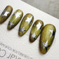 Handmade Press On Aurora Olive Star Cat Eye Gel Nails 4for3 Timed Offer