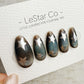 Handmade Press On Cobalt Smoke Star Cat Eye Gel Nails 4for3 Timed Offer