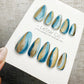 Handmade Press On Ocean Alloy Flow Gel Acrylic Nails 4for3 Timed Offer
