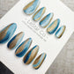 Handmade Press On Ocean Alloy Flow Gel Acrylic Nails 4for3 Timed Offer