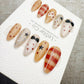 Handmade Press On Sweet Plaid Story Gel Acrylic Nails 4for3 Timed Offer