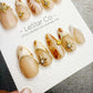 Handmade Press On Golden Milk Marble Gel Acrylic Nails 4for3 Timed Offer
