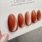 Handmade Press On Copper Flake Glow Cat Eye Gel Acrylic Nails 4for3 Timed Offer