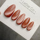 Handmade Press On Copper Flake Glow Cat Eye Gel Acrylic Nails 4for3 Timed Offer