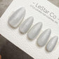 Handmade Press On Frozen Ash Glow Cat Eye Gel Acrylic Nails 4for3 Timed Offer