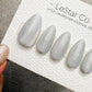 Handmade Press On Frozen Ash Glow Cat Eye Gel Acrylic Nails 4for3 Timed Offer