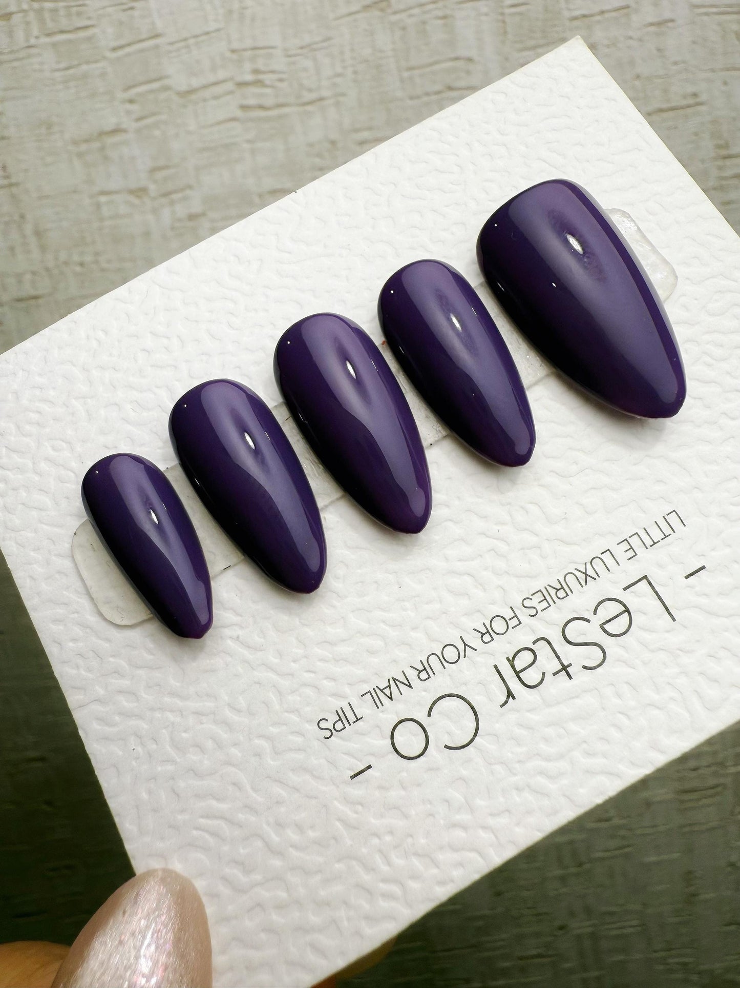 Handmade Press On Royal Violet Mist Gel Acrylic Nails 4for3 Timed Offer