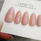 Handmade Press On Bare Blush Glitter Gel Acrylic Nails 4for3 Timed Offer
