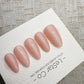 Handmade Press On Bare Blush Glitter Gel Acrylic Nails 4for3 Timed Offer