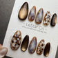 Reusable Smoky Marble Glow | Handmade Press On Gel Acrylic Nails | 4for3 Timed Offer