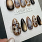 Reusable Smoky Marble Glow | Handmade Press On Gel Acrylic Nails | 4for3 Timed Offer
