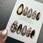 Reusable Smoky Marble Glow | Handmade Press On Gel Acrylic Nails | 4for3 Timed Offer