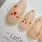 Handmade Press On Blush Blood Splatter Gel Acrylic Nails 4for3 Timed Offer