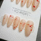 Handmade Press On Blush Blood Splatter Gel Acrylic Nails 4for3 Timed Offer