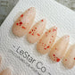 Handmade Press On Blush Blood Splatter Gel Acrylic Nails 4for3 Timed Offer