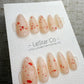 Handmade Press On Blush Blood Splatter Gel Acrylic Nails 4for3 Timed Offer