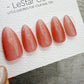 Reusable Sunset Peach Dust | Handmade Press On Gel Acrylic Nails | 4for3 Timed Offer