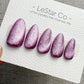 Reusable Plum Galaxy Glow | Handmade Press On Gel Acrylic Nails | 4for3 Timed Offer