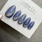 Reusable Ice Nebula Glow Cat Eye | Handmade Press On Gel Acrylic Nails