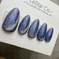Reusable Ice Nebula Glow Cat Eye | Handmade Press On Gel Acrylic Nails