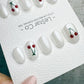 Handmade Press On Cherry Milk Minimal Gel Acrylic Nails 4for3 Timed Offer