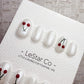 Handmade Press On Cherry Milk Minimal Gel Acrylic Nails 4for3 Timed Offer