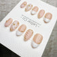Handmade Press On Blush Petal French Gel Acrylic Nails 4for3 Timed Offer