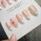 Handmade Press On Creamy Bloom Tips Gel Acrylic Nails 4for3 Timed Offer