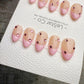 Handmade Press On Blush Gem French Gel Acrylic Nails 4for3 Timed Offer