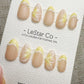 Handmade Press On Soft Yellow Petal French Gel Acrylic Nails 4for3 Timed Offer