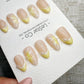 Handmade Press On Soft Yellow Petal French Gel Acrylic Nails 4for3 Timed Offer