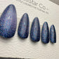 Handmade Press On Cosmic Indigo Glow Gel Acrylic Nails 4for3 Timed Offer
