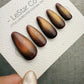 Handmade Press On Molten Bronze Glow Gel Acrylic Nails 4for3 Timed Offer